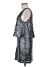 Ella Moss 100% Nylon Metallic Silver Cocktail Dress Size M - photo 5