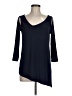 Last Tango Black Blue 3/4 Sleeve Top Size M - photo 1