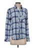 Rails 100% Rayon Plaid Blue Long Sleeve Button-Down Shirt Size S - photo 1