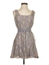 Partimi 100% Silk Hearts Gray Casual Dress Size 0 - photo 1