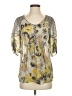 Edme & Esyllte 100% Silk Gray Short Sleeve Silk Top Size 0 - photo 1