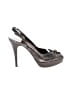 Stuart Weitzman Metallic Gray Brown Sandals Size 9 1/2 - photo 1
