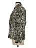 Silkland Animal Print Ivory Long Sleeve Blouse Size 6 - photo 5