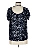 Kenneth Cole REACTION Blue Short Sleeve Blouse Size L - photo 1