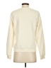 Lucky Brand 100% Polyester Solid Ivory Sweatshirt Size S - photo 2