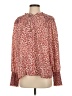 Marie Oliver 100% Polyester Animal Print Red Long Sleeve Blouse Size L - photo 1