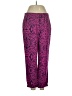 Ann Taylor 100% Polyester Animal Print Purple Casual Pants Size 4 - photo 1