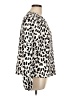 Shein Animal Print Ivory Long Sleeve Blouse Size L - photo 4