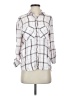 Express 100% Rayon Plaid White 3/4 Sleeve Button-Down Shirt Size S - photo 1