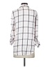 Express 100% Rayon Plaid White 3/4 Sleeve Button-Down Shirt Size S - photo 2