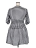 Shein 100% Polyester Checkered-gingham Black Casual Dress Size XL - photo 2