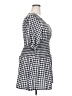 Shein 100% Polyester Checkered-gingham Black Casual Dress Size XL - photo 4