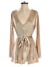 Honey Punch Metallic Tan Romper Size S - photo 1