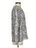 Banana Republic 100% Polyester Animal Print Silver Long Sleeve Blouse Size S - photo 4