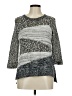Topshop Stripes Color Block Gray Pullover Sweater Size 6 - photo 1