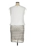 Karin Stevens 100% Polyester Chevron-herringbone Ivory Cocktail Dress Size 14 - photo 2