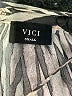 VICI 100% Rayon Silver 3/4 Sleeve Blouse Size S - photo 4