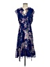 ECI 100% Polyester Paisley Blue Cocktail Dress Size 4 - photo 1