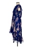 ECI 100% Polyester Paisley Blue Cocktail Dress Size 4 - photo 5