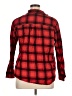 Target 100% Cotton Plaid Red Long Sleeve Button-Down Shirt Size XL - photo 2