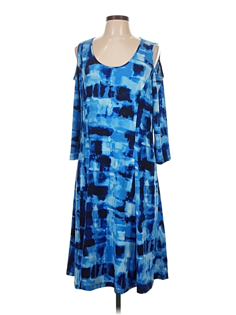 Pre-owned Susan Graver Casual Dress In Blue