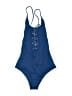 Tavik Swimwear Solid Blue One Piece Swimsuit Size XS - photo 2