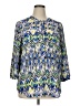 Not Your Daughter's Jeans 100% Polyester Blue 3/4 Sleeve Blouse Size XL - photo 1