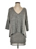 White House Black Market Gray 3/4 Sleeve Top Size XS - photo 1