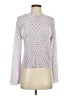 oasis 100% Polyester Polka Dots Gray Long Sleeve Top Size S - photo 1