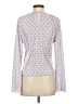 oasis 100% Polyester Polka Dots Gray Long Sleeve Top Size S - photo 2