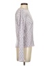 oasis 100% Polyester Polka Dots Gray Long Sleeve Top Size S - photo 4
