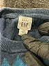Baby Gap 100% Cotton Chevron-herringbone Blue Pullover Sweater Size 6-12 mo - photo 3