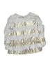 Splendid Metallic Silver 3/4 Sleeve Blouse Size 4T - photo 2