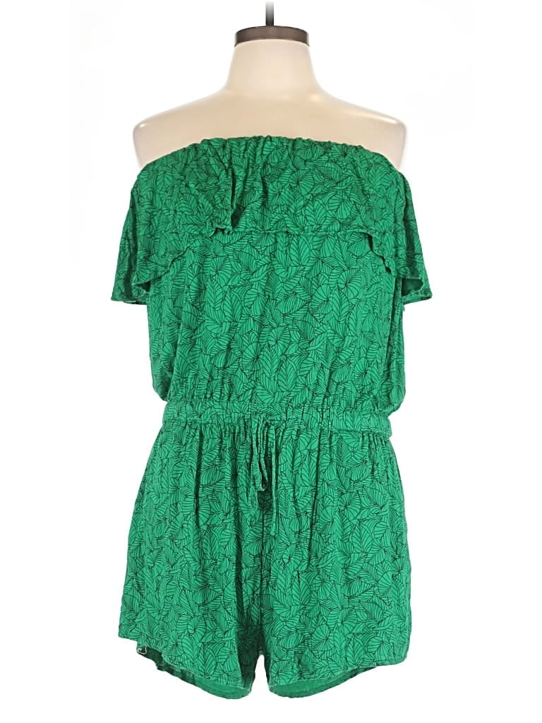 Pre-owned Loft Beach Romper In Green
