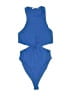 Zara Solid Blue Bodysuit Size S - photo 1