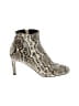 Attilio Giusti Leombruni Animal Print Ivory Ankle Boots Size EU (IT) 37 / US 7 - photo 1