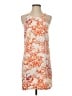 Cooper & Ella 100% Polyester Print Orange Casual Dress Size S - photo 1