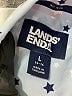 Lands' End 100% Cotton Polka Dots Blue Sleeveless Button-Down Shirt Size L - photo 7