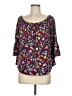 THREADS Studio 100% Cotton Burgundy 3/4 Sleeve Blouse Size M (estimated) - photo 1