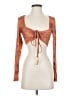Shein Brown Long Sleeve T-Shirt Size 4 - photo 1