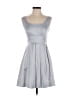 Snap Solid Gray Cocktail Dress Size 5 - photo 1