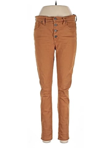 Madewell 9" Mid-Rise Skinny Jeans: Garment-Dyed Button-Front Edition (view 1)