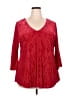 Collection Red 3/4 Sleeve Blouse Size 2X - photo 1