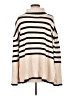 Unbranded Stripes Ivory Turtleneck Sweater Size M - photo 2