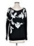 Chico's Floral Black Pullover Sweater Size Sm (0) - photo 1