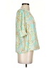 Sigrid Olsen 100% Polyester Teal Short Sleeve Blouse Size XS - photo 4