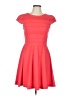 Elle Solid Red Casual Dress Size 10 - photo 1