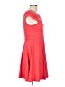 Elle Solid Red Casual Dress Size 10 - photo 4