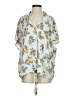 Torrid 100% Rayon Floral Blue Short Sleeve Blouse Size (5) - photo 1