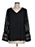 Drew 100% Polyester Black Long Sleeve Blouse Size M - photo 1